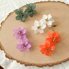 Dahlia Frosted Floral Earrings - 6 COLORS LAST CHANCE!