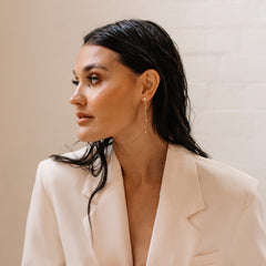 Jolie Bezel Drop Earrings - LAST CHANCE!