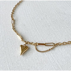 Chained Heart Necklace - LAST CHANCE!