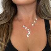 Cascading Butterflies Lariat Necklace