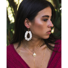 Palmetto Raffia Statement Earrings - 4 COLORS LAST CHANCE!