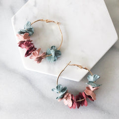Anielle Flower Hoops Earrings