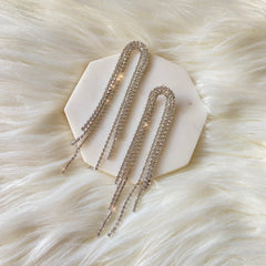 Rana Rhinestone Duster Earrings - LAST CHANCE!