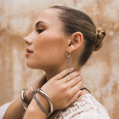 The Silhouette Draped Chain Earrings