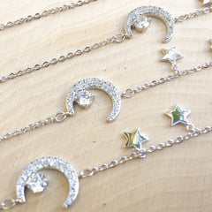 Moon and Stars Charm Bracelet - LAST CHANCE