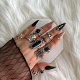 Black Ring Sets - 3 Designs - LAST CHANCE