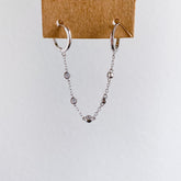 Bebe Bejeweled Chain Link Huggie Earring - LAST CHANCE!