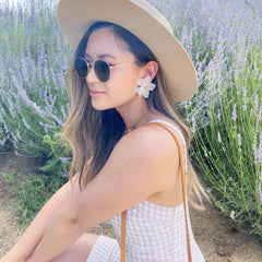 Dahlia Frosted Floral Earrings - 6 COLORS LAST CHANCE!