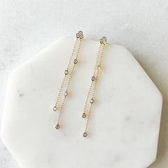 Jolie Bezel Drop Earrings - LAST CHANCE!