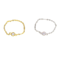 Lyra Solitare Sterling 925 Silver Ring