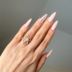 Cerise Pearly Statement Ring