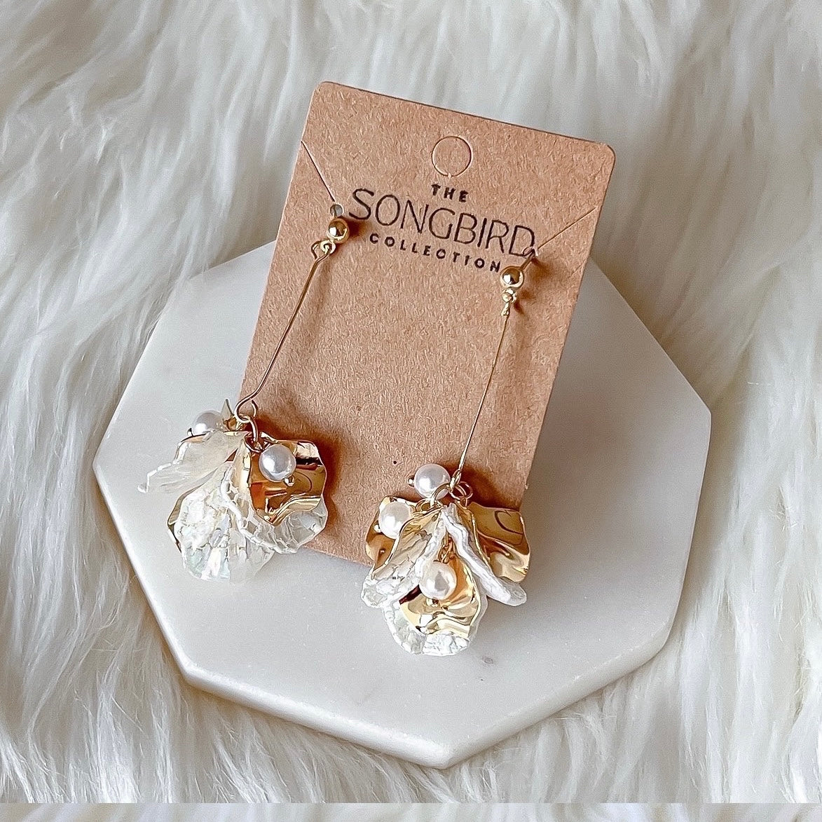 Golden Aurora Petal Drop Earrings - LAST CHANCE!