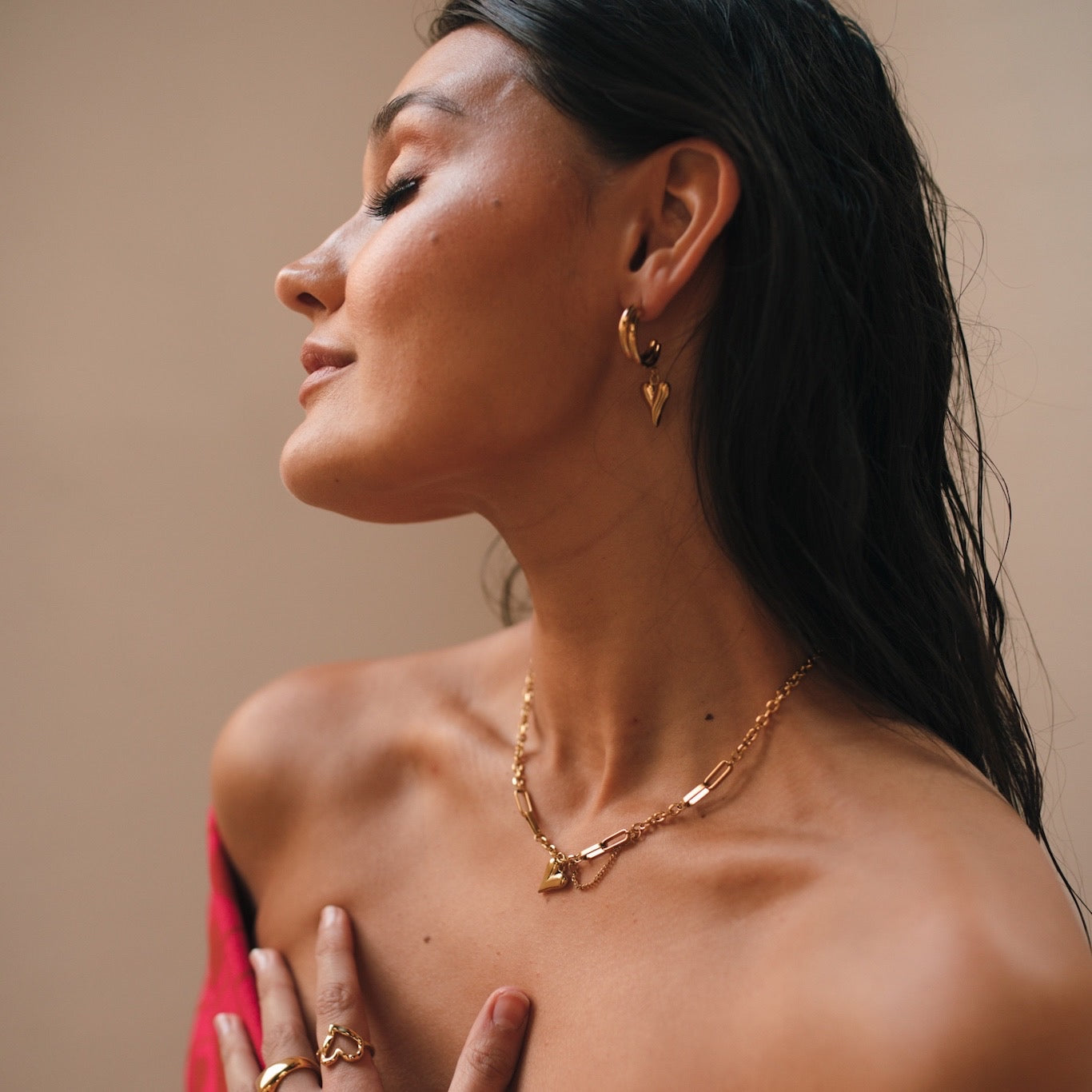 Lovely Heart Drop Earrings - LAST CHANCE!