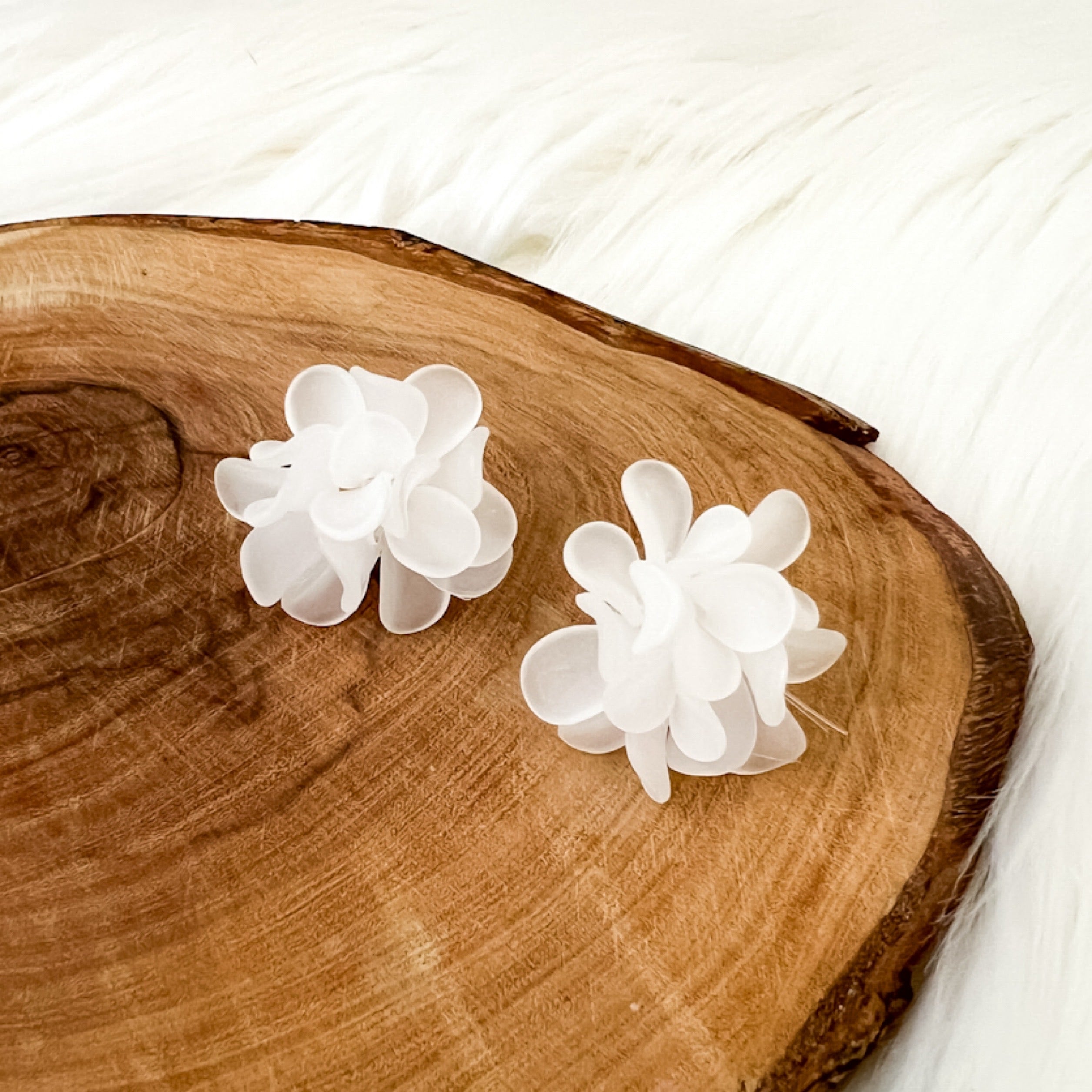 Zinnia Flower Earrings - LAST CHANCE!