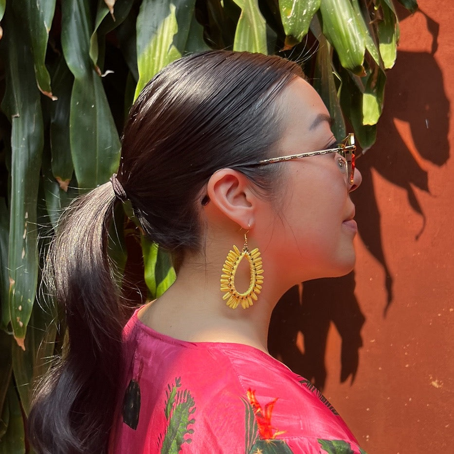 Palmetto Raffia Statement Earrings - 4 COLORS LAST CHANCE!