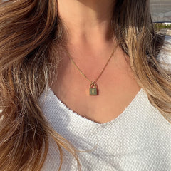 Initial Padlock Necklace - LAST CHANCE!