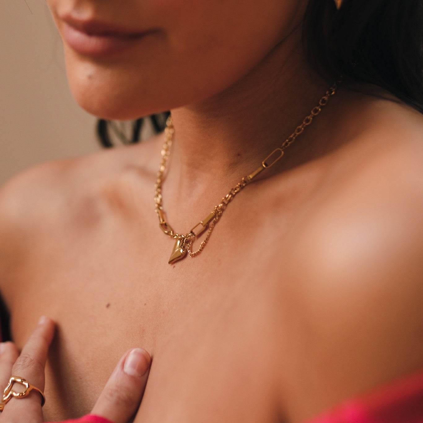 Chained Heart Necklace - LAST CHANCE!