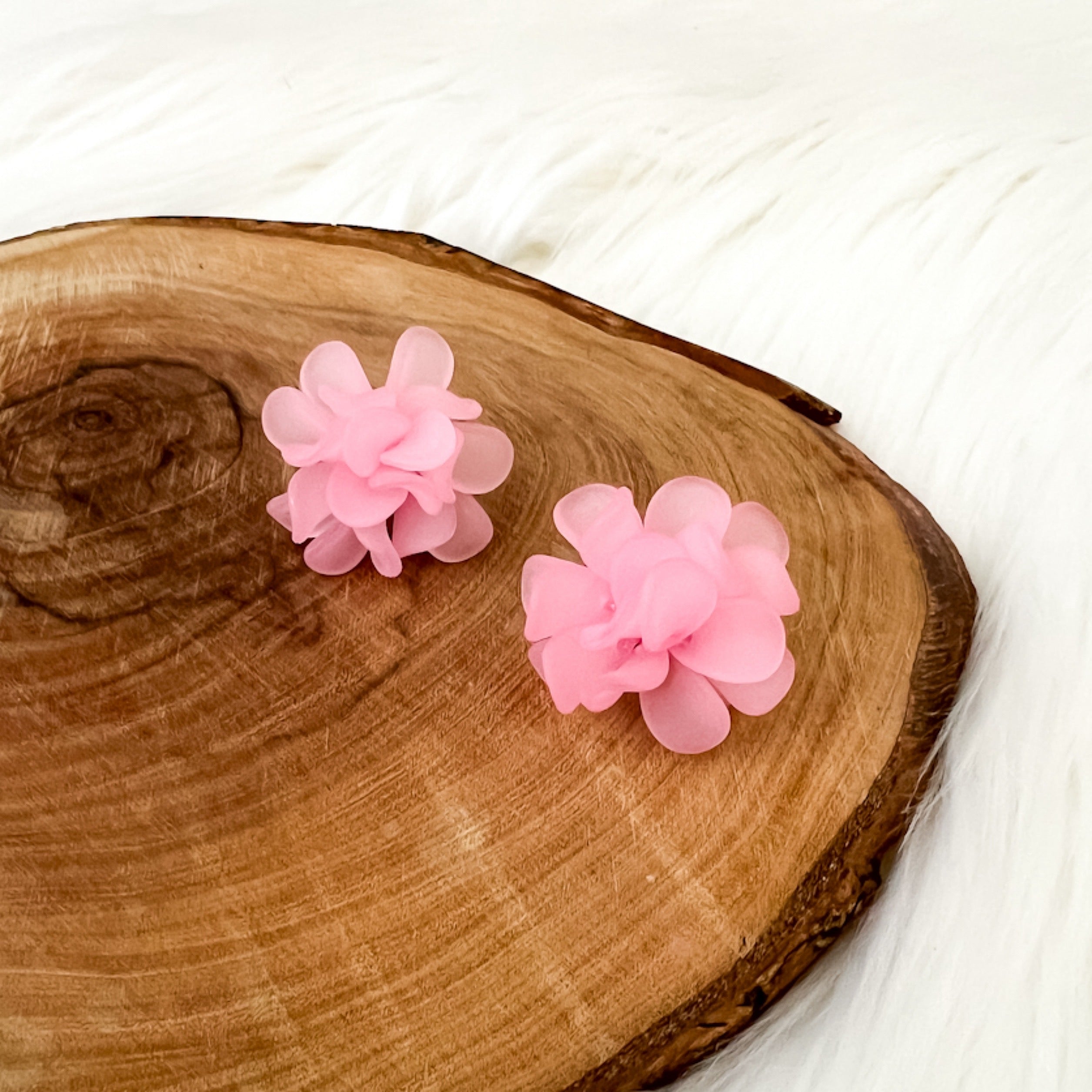 Zinnia Flower Earrings - LAST CHANCE!