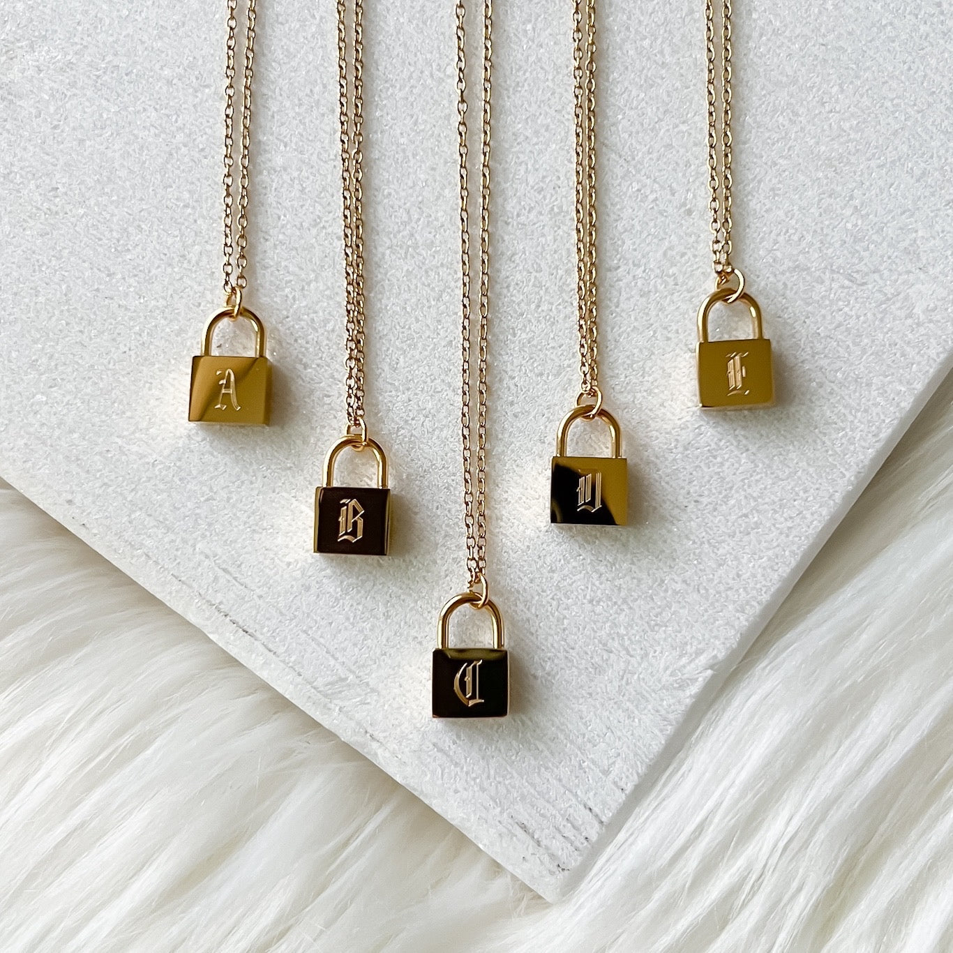 Initial Padlock Necklace - LAST CHANCE!