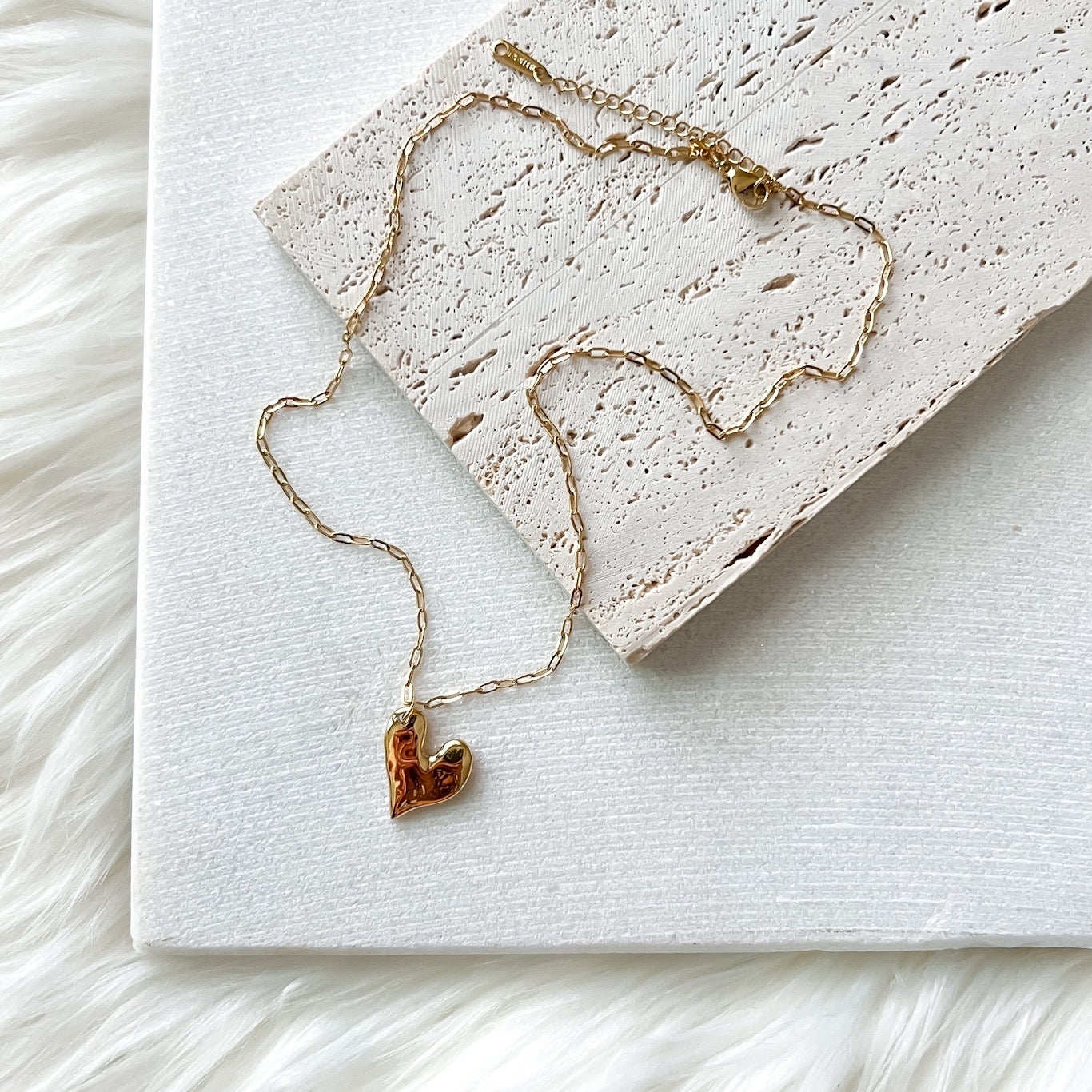 Hammered Heart Necklace - LAST CHANCE!