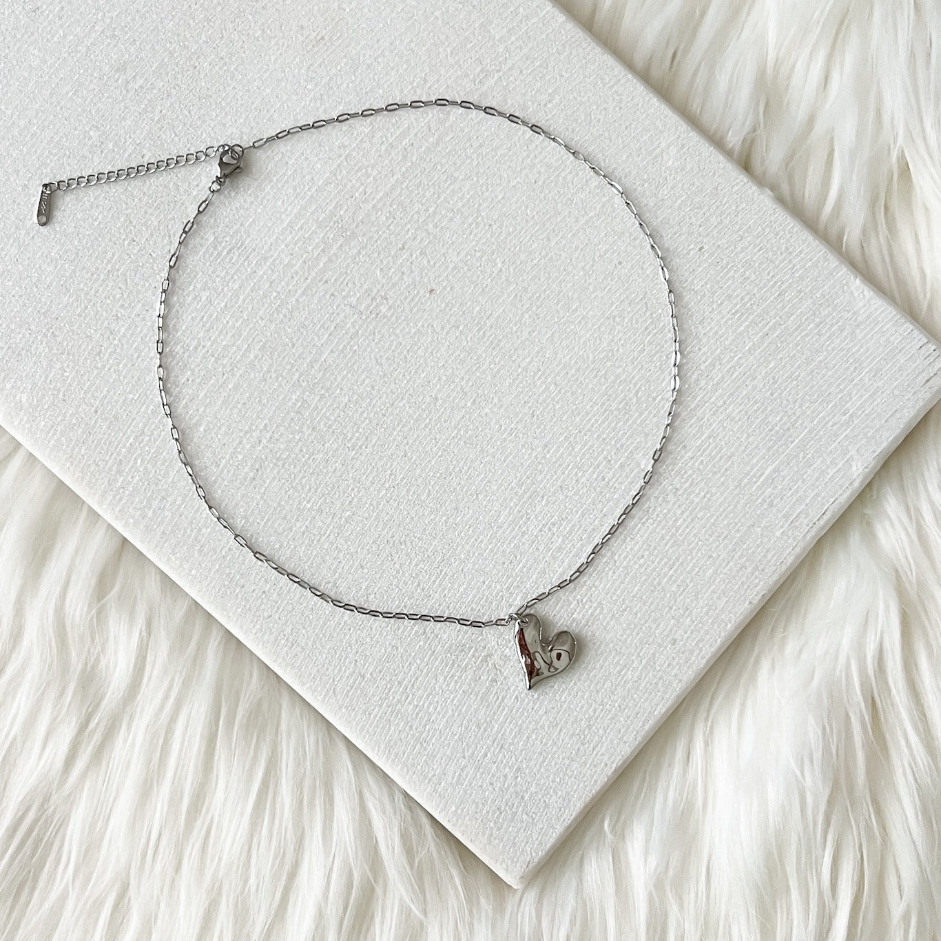 Hammered Heart Necklace - LAST CHANCE!