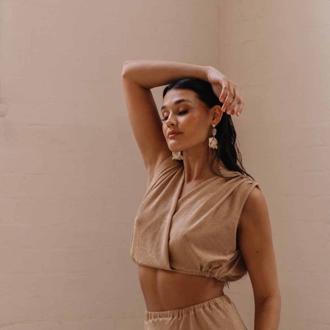 Vanilla Cream Petal Drop Earrings -  LAST CHANCE!