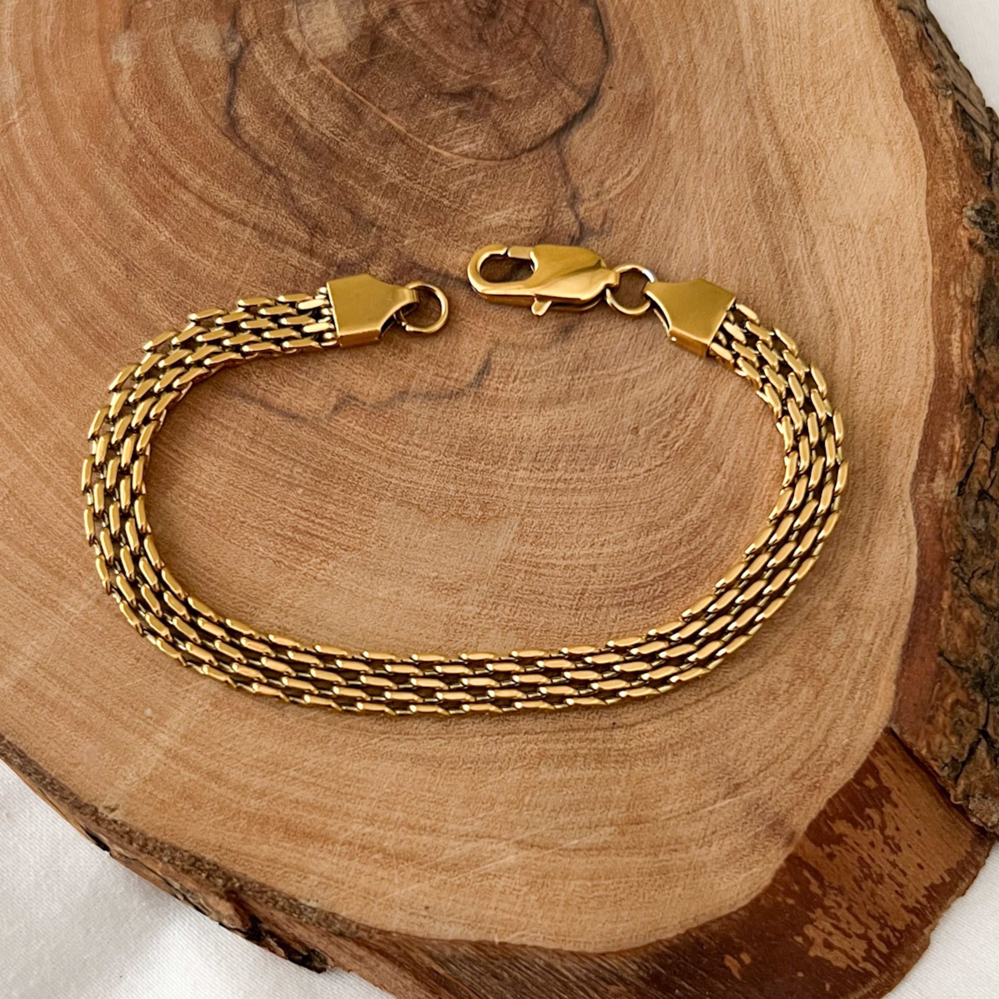 Stacked Stainless Chain Bracelets - 4 Styles