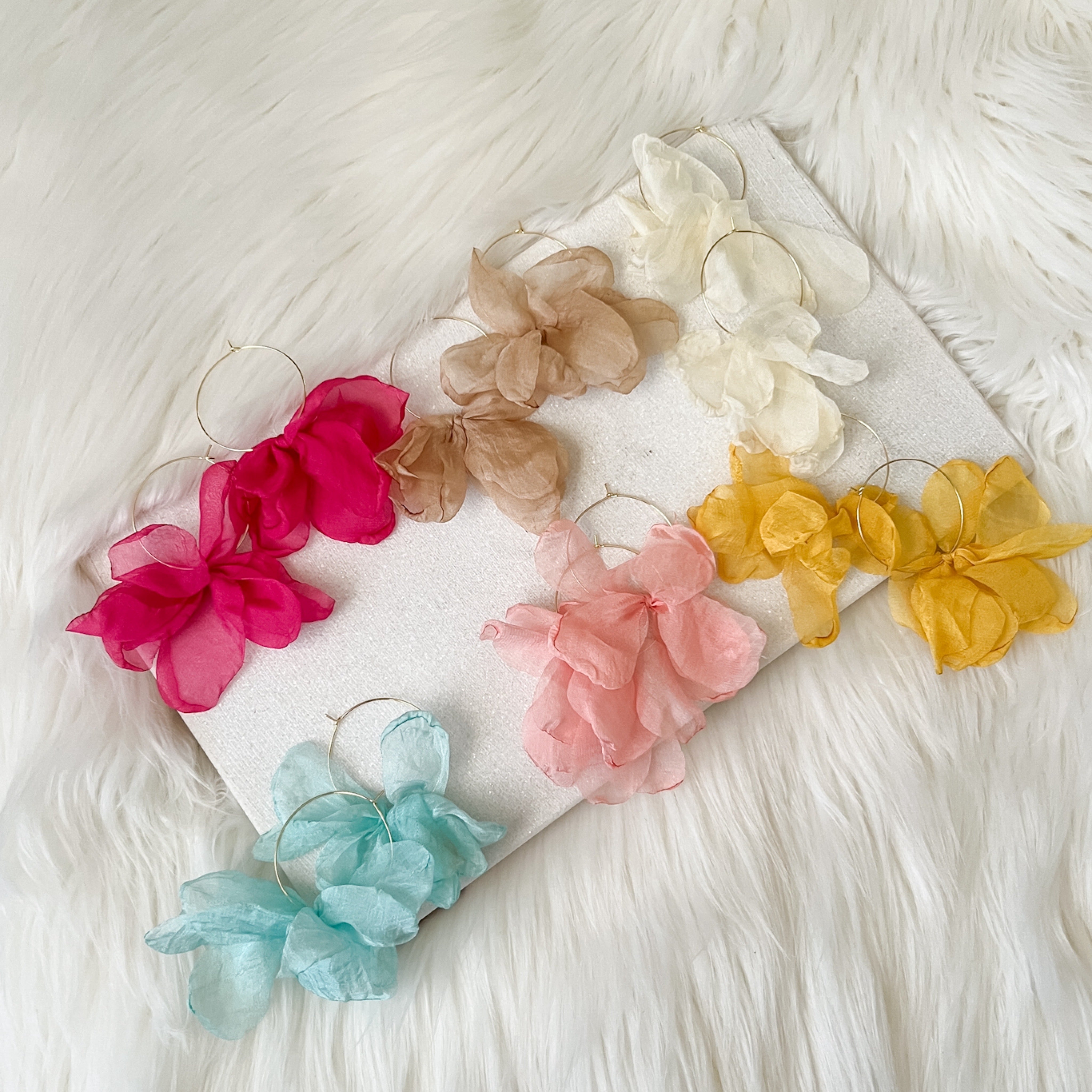 Sweet Romance Chiffon Earrings - 6 Colors!