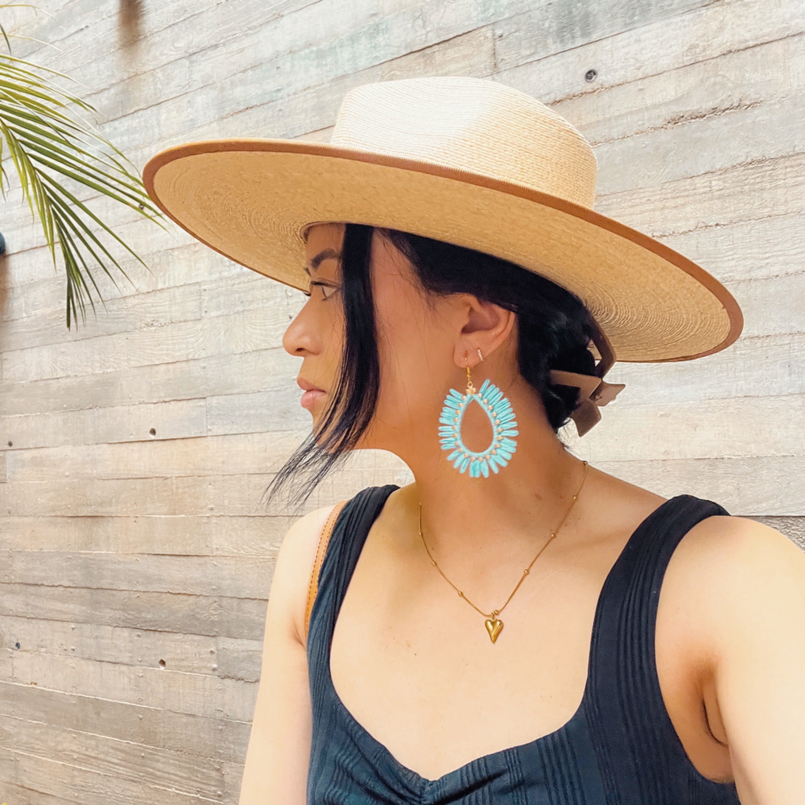 Palmetto Raffia Statement Earrings - 4 COLORS LAST CHANCE!