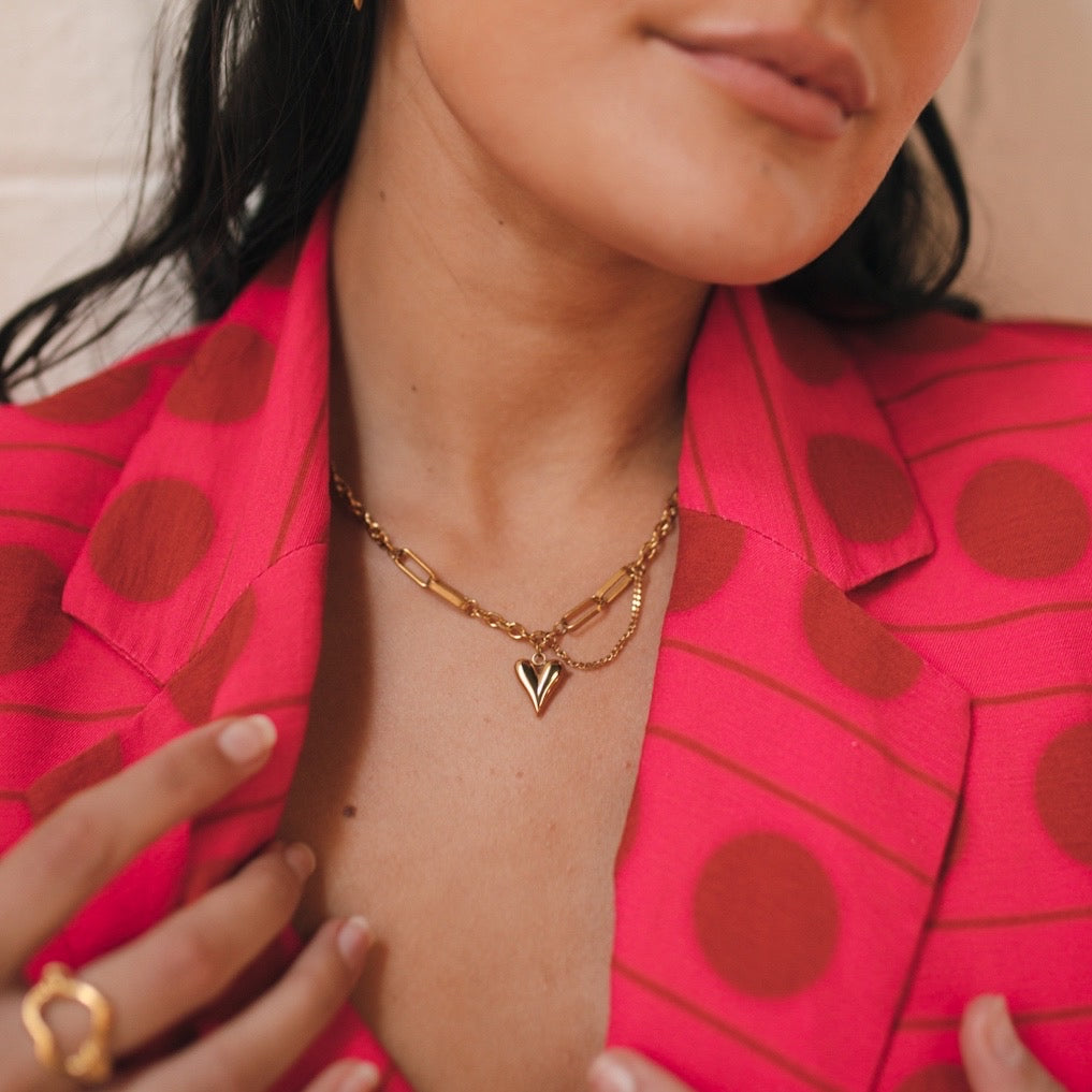 Chained Heart Necklace - LAST CHANCE!