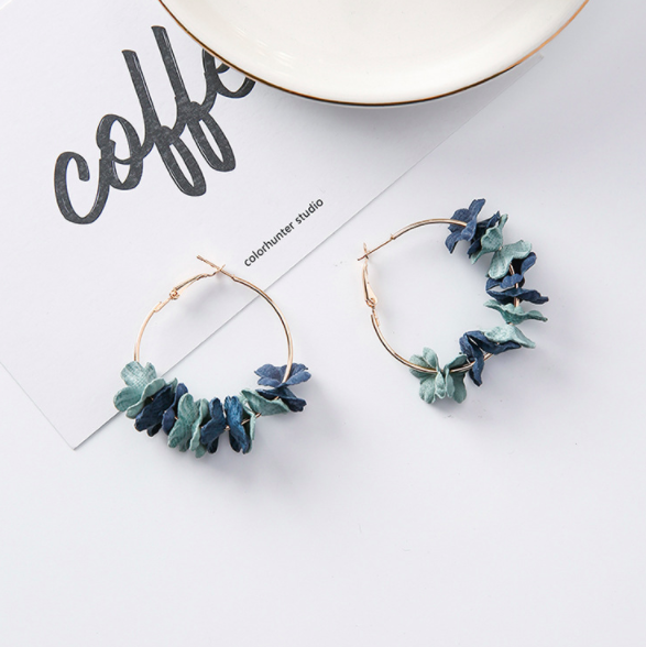 Anielle Flower Hoops Earrings
