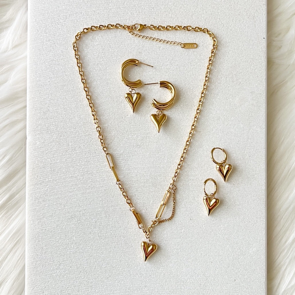 Chained Heart Necklace - LAST CHANCE!