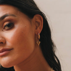 Lovely Heart Drop Earrings - LAST CHANCE!