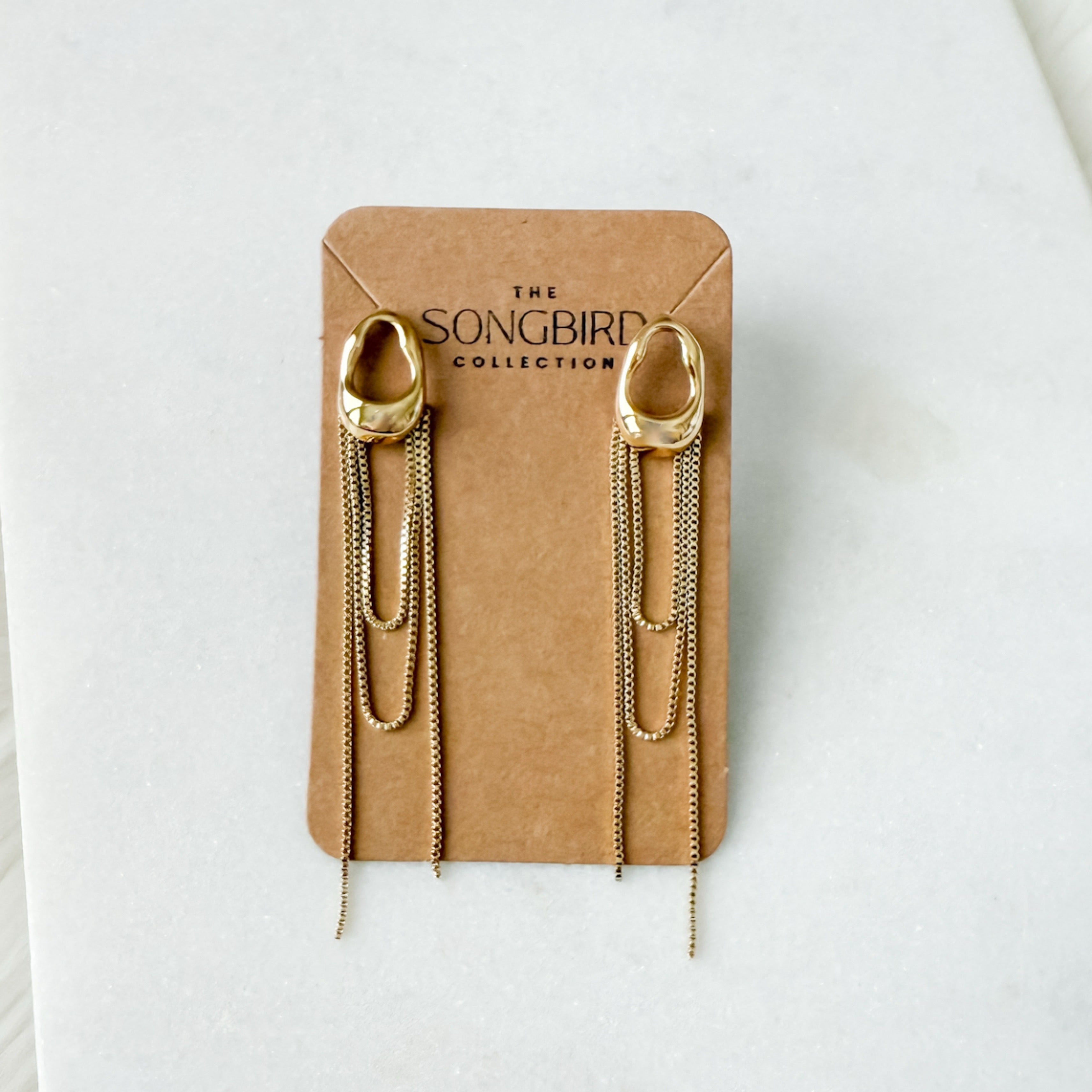The Silhouette Draped Chain Earrings