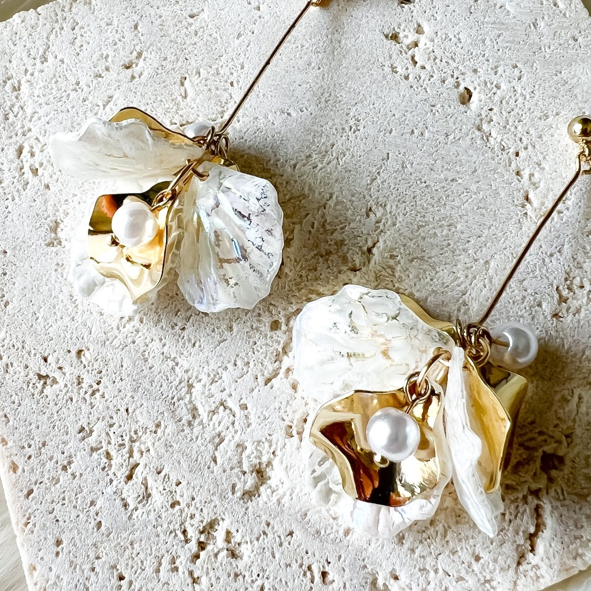 Golden Aurora Petal Drop Earrings - LAST CHANCE!