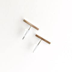Simple Line Stud Earrings - LAST CHANCE!
