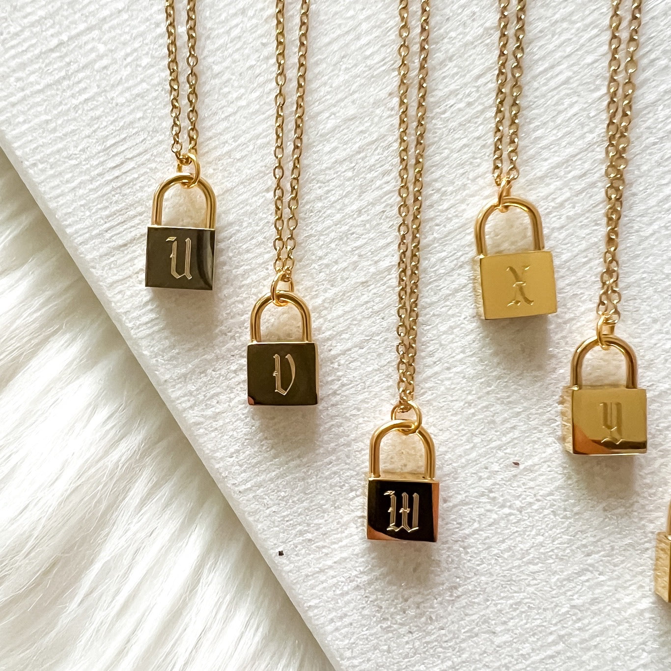 Initial Padlock Necklace - LAST CHANCE!