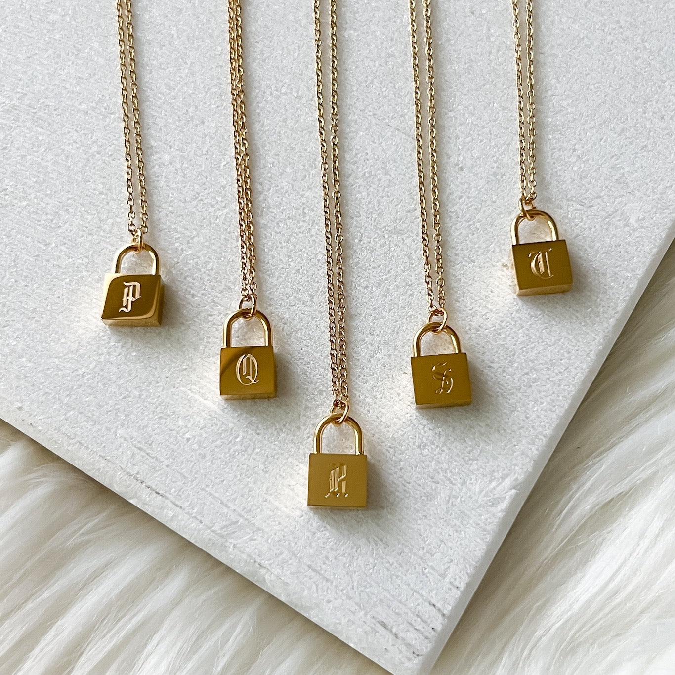 Initial Padlock Necklace - LAST CHANCE!