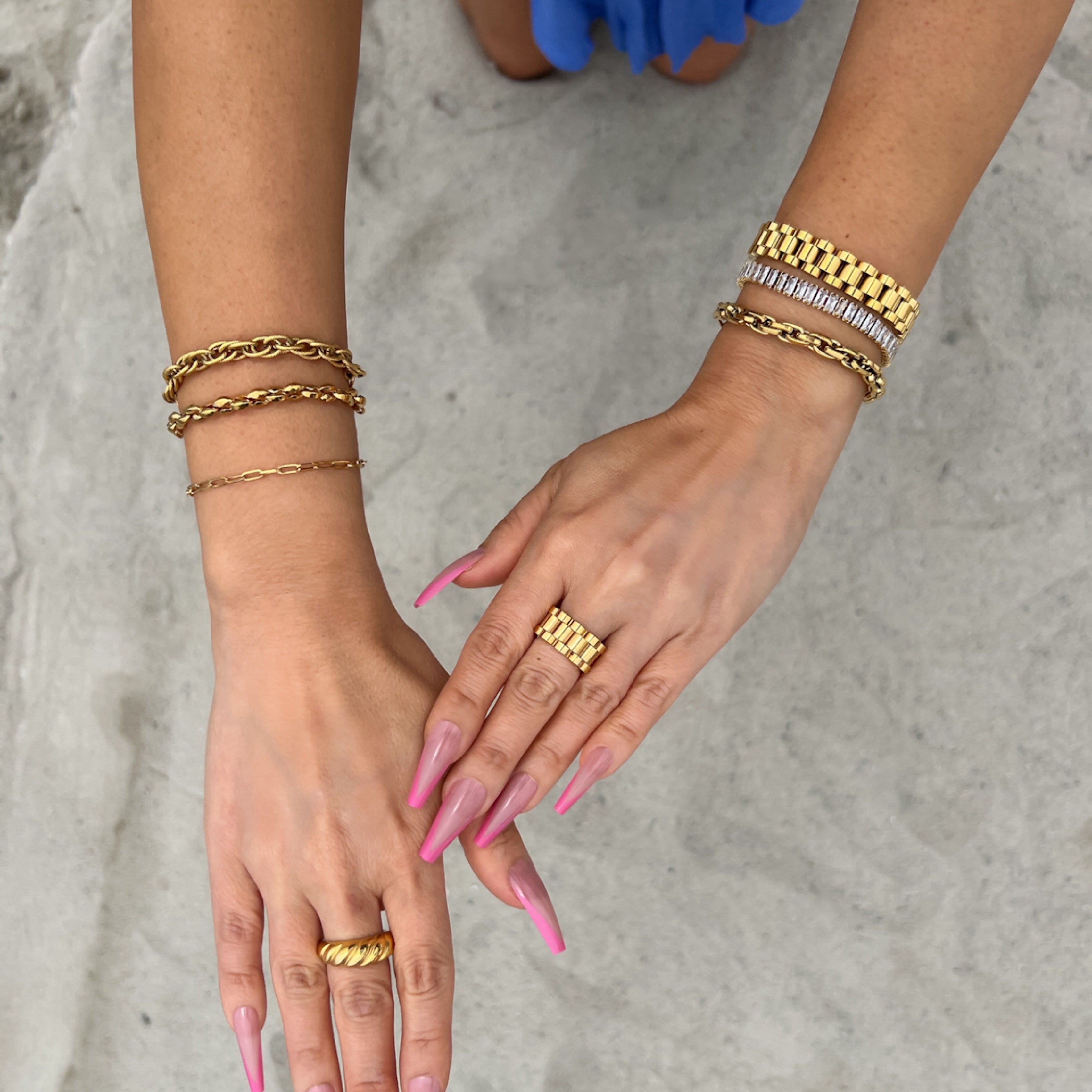 Stacked Stainless Chain Bracelets - 4 Styles