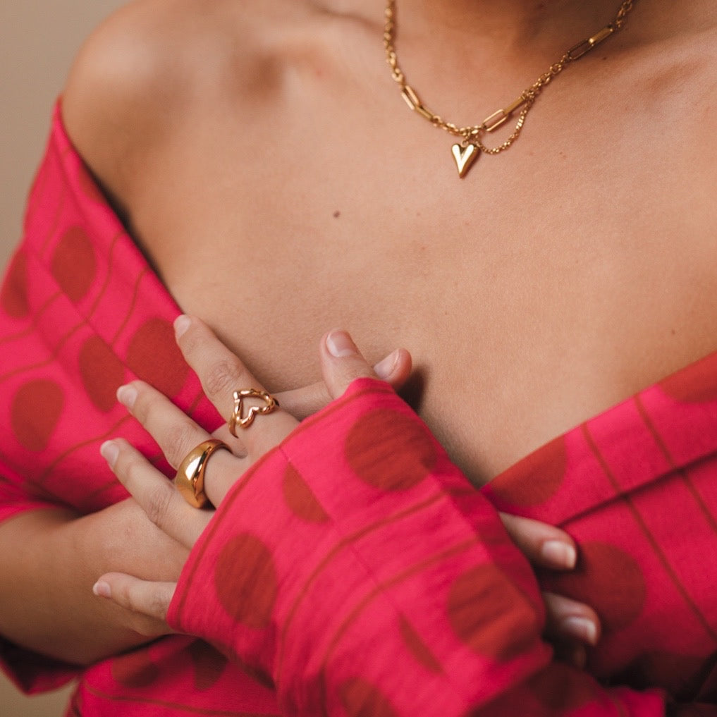 Hammered Heart Ring =- LAST CHANCE!