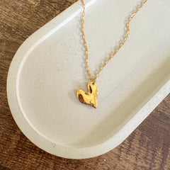 Hammered Heart Necklace - LAST CHANCE!