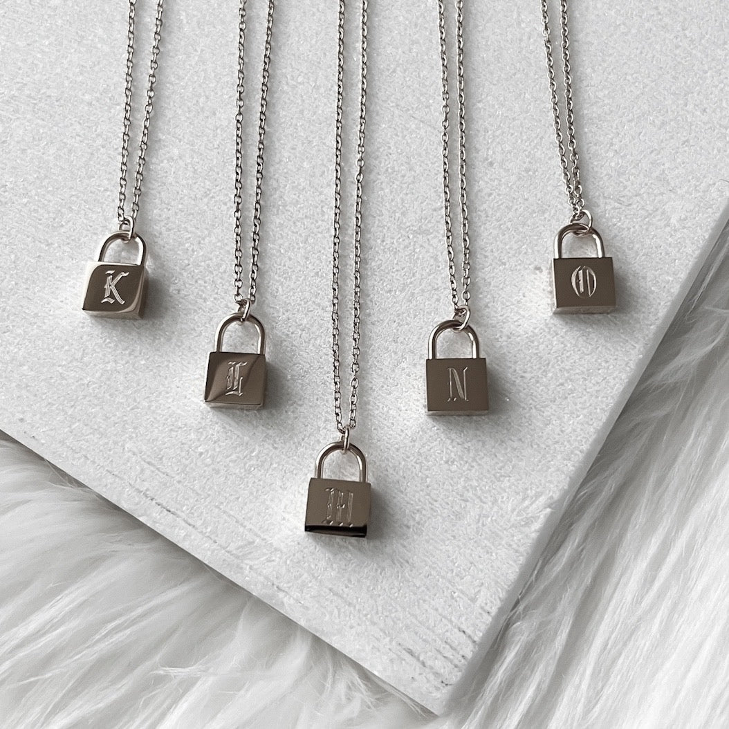 Initial Padlock Necklace - LAST CHANCE!