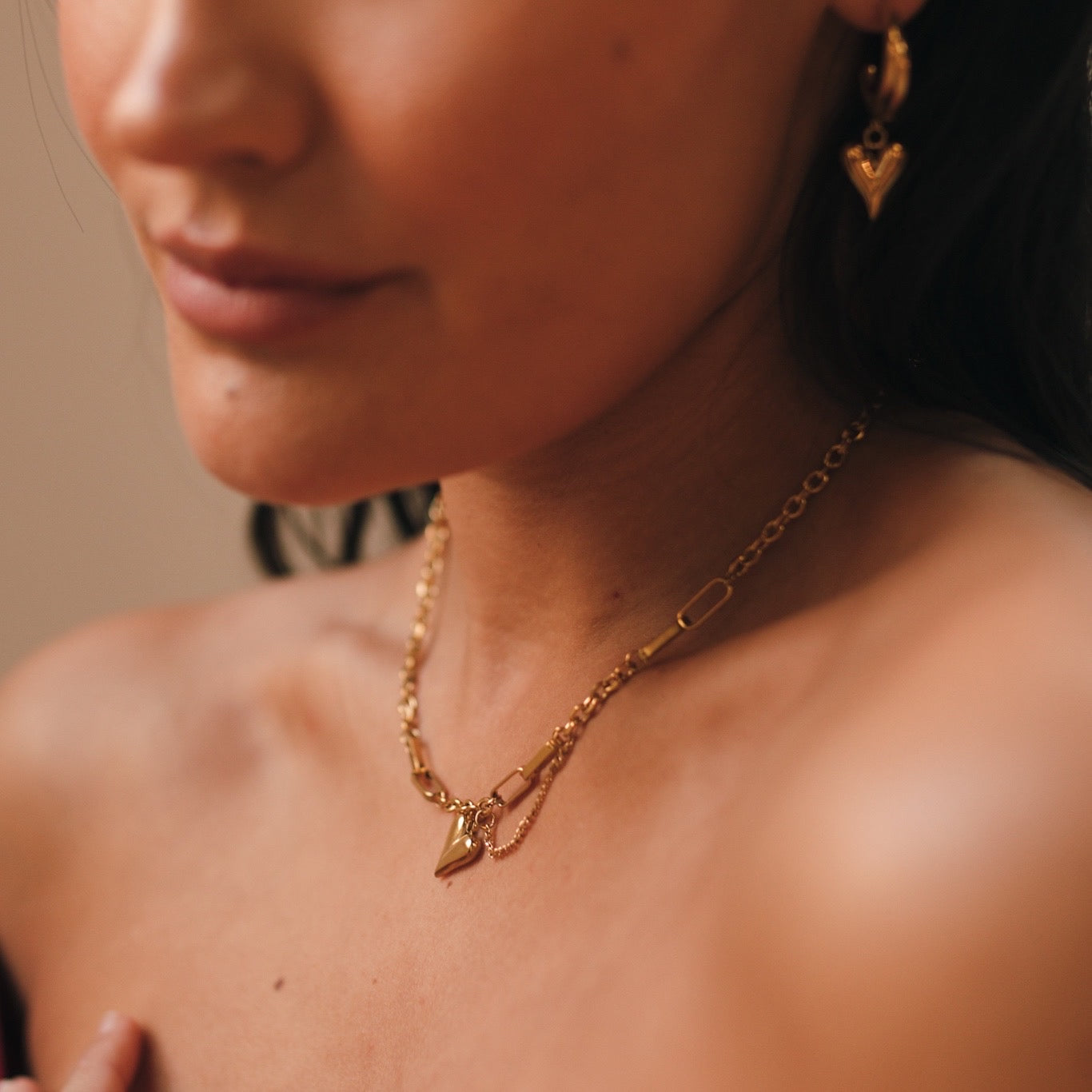 Lovely Heart Drop Earrings - LAST CHANCE!