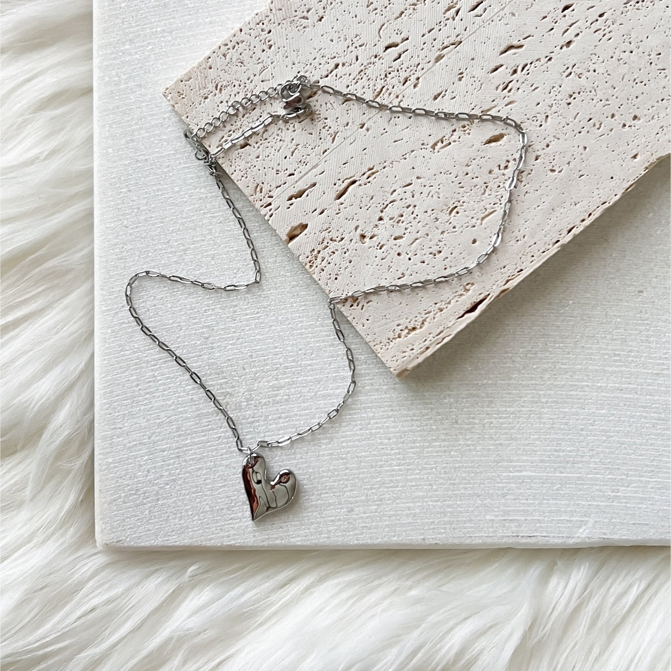 Hammered Heart Necklace - LAST CHANCE!