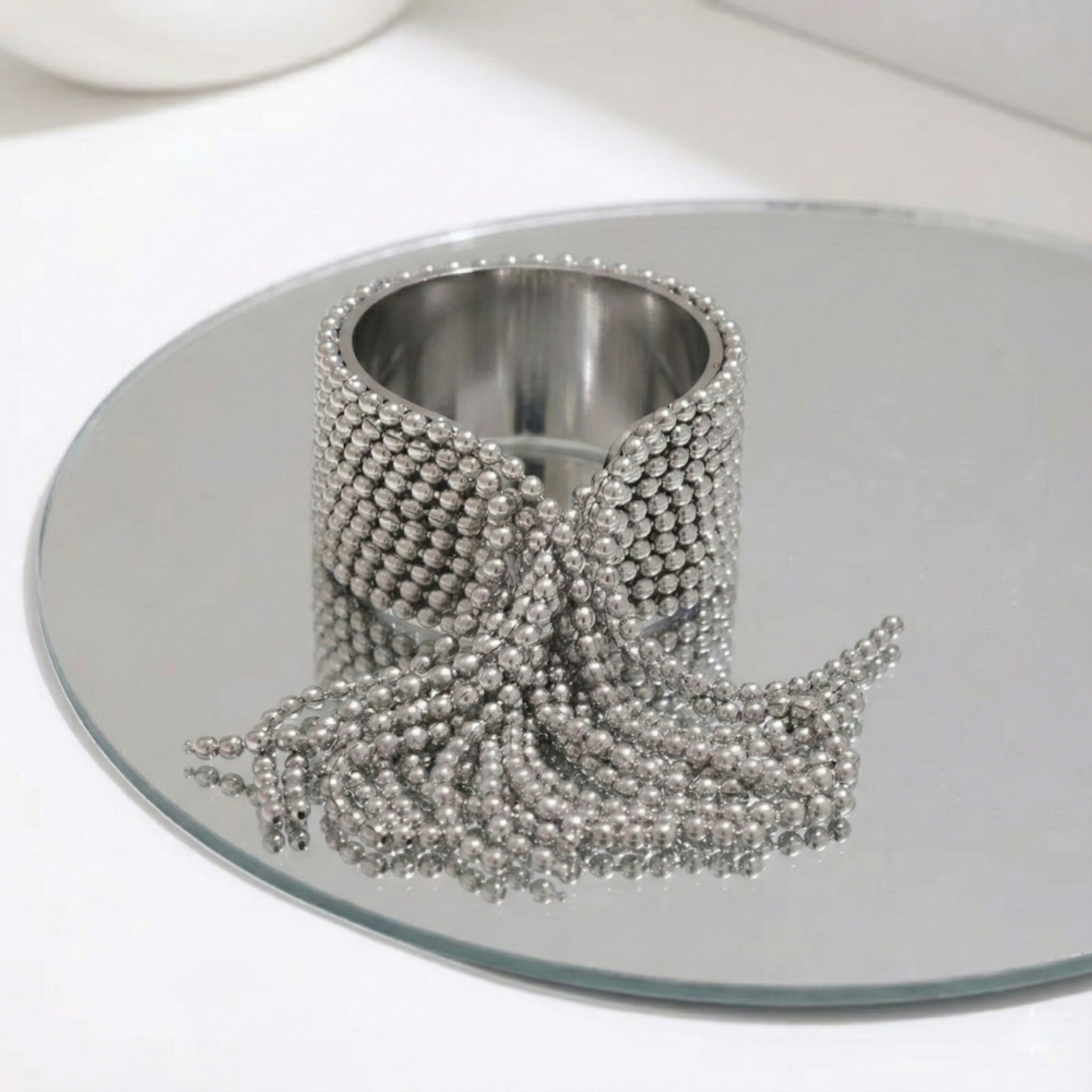 Beaded Fringe Statement Ring