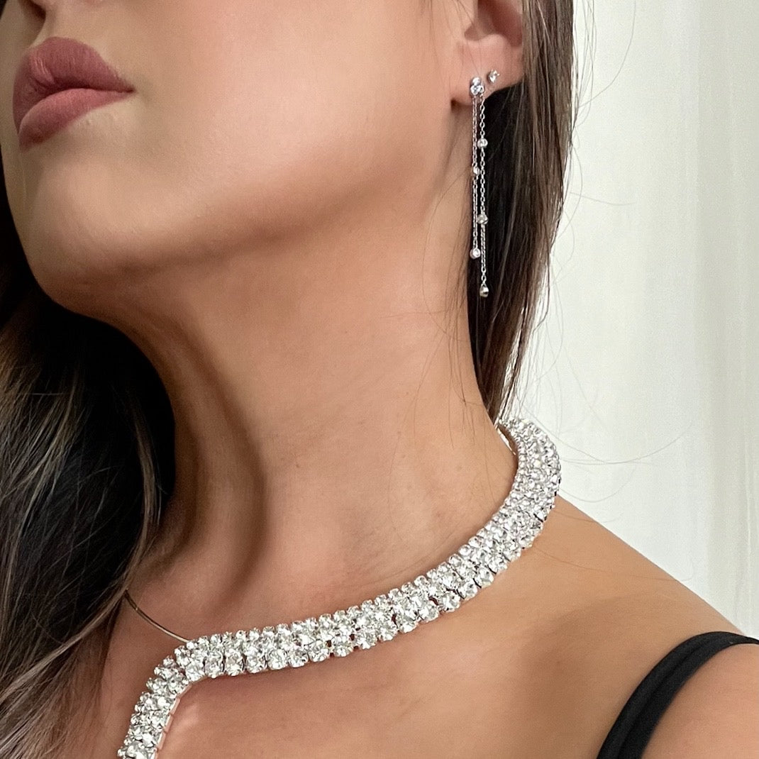 Jolie Bezel Drop Earrings - LAST CHANCE!