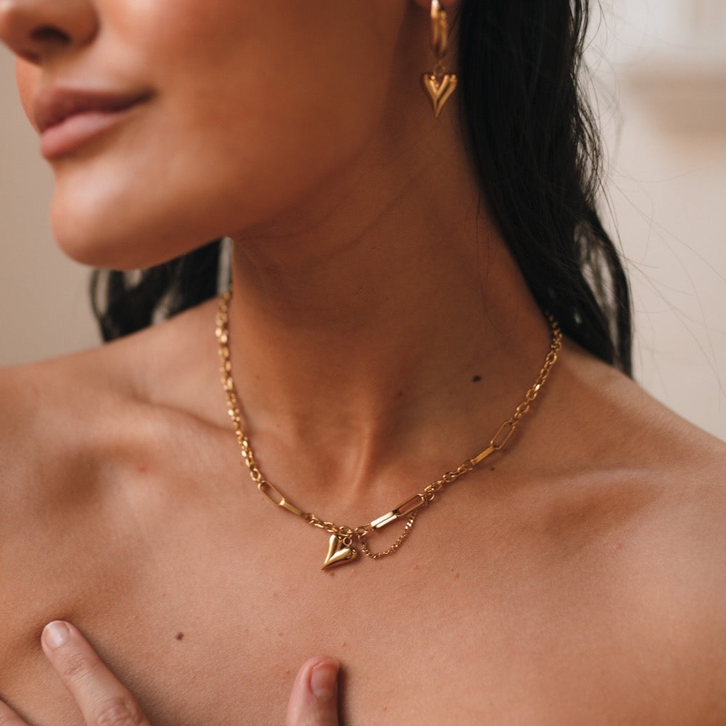 Chained Heart Necklace - LAST CHANCE!