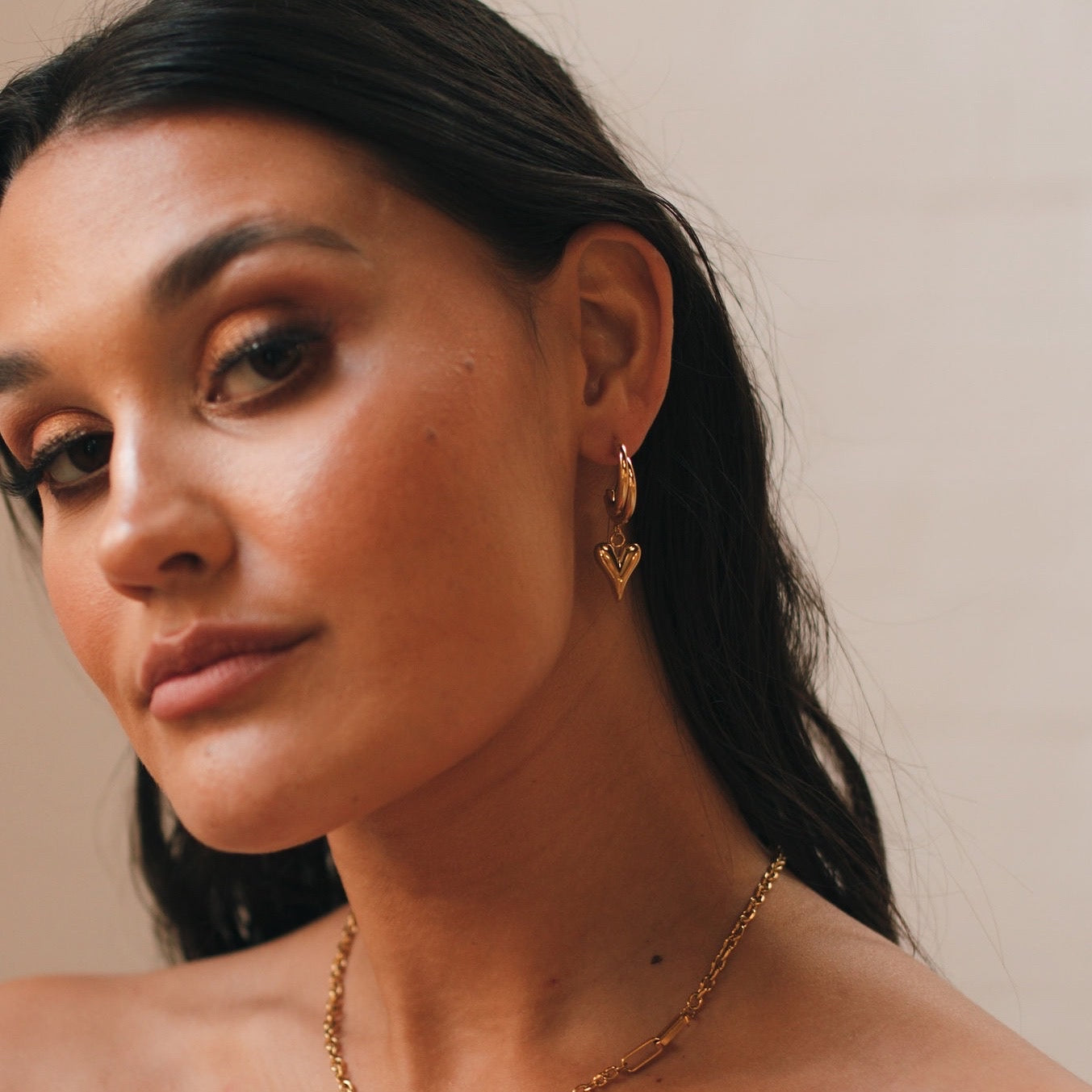 Lovely Heart Drop Earrings - LAST CHANCE!