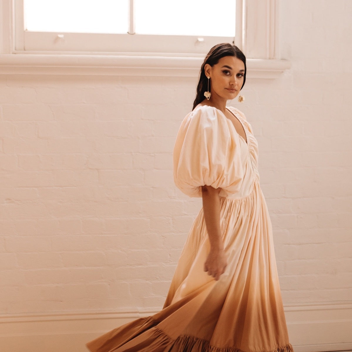 Vanilla Cream Petal Drop Earrings -  LAST CHANCE!