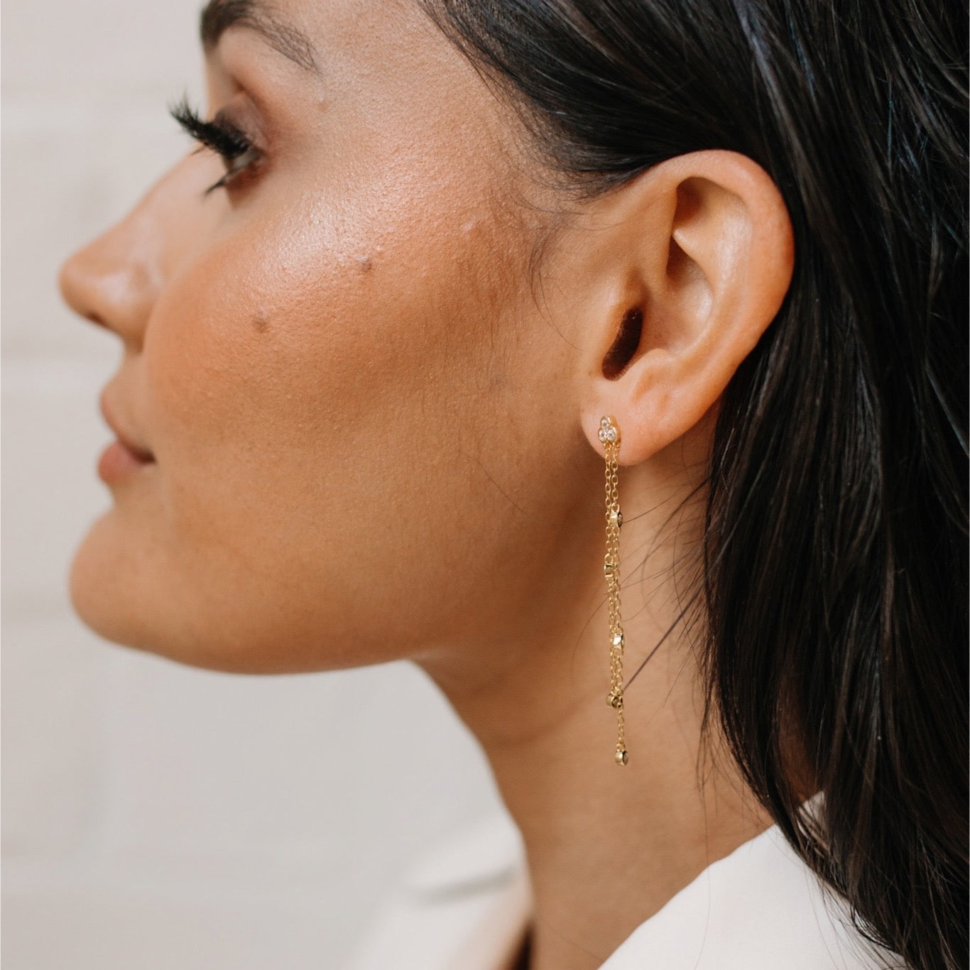 Jolie Bezel Drop Earrings - LAST CHANCE!